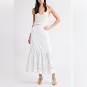 Halogen White Maxi Skirt